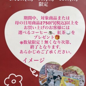 母の日限定プレゼントキャンペーン